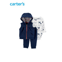 Carter's 孩特 宝宝马甲哈衣长裤子3件套