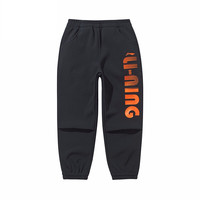 LI-NING 李宁 男童印花运动长裤 YYKQ059-1 水墨黑 100cm