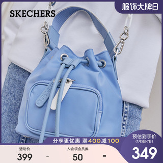 Skechers斯凯奇2020新品LESPORTSAC联名款单肩斜挎水桶包L120W149（深黑色/002K）