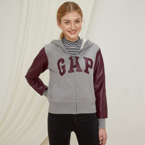 Gap 盖璞 444562 女士拼接棒球卫衣