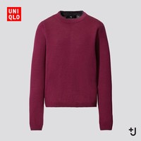 历史低价：UNIQLO 优衣库 +J 432653 女士羊绒圆领针织衫