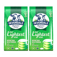 DEVONDALE 德运 澳洲进口德运低脂高钙成人奶粉中老年脱脂奶冲剂1kg2袋