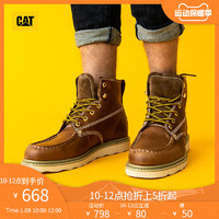 CAT/卡特2020秋冬新款复古工靴男皮皮靴经典系列休闲靴（44、黑色）