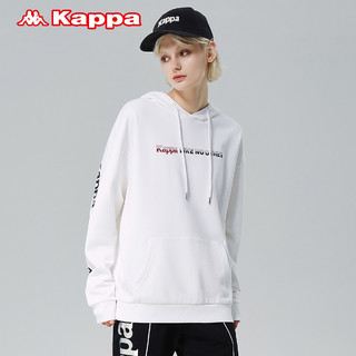 Kappa卡帕串标套头帽衫新款情侣男女落肩卫衣宽松休闲外套（M、葱茏绿-3602）