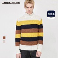 Jack Jones 杰克琼斯 219425508 男士条纹高领毛衣