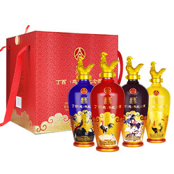 WULIANGYE 五粮液 公司出品 丁酉鸡年生肖纪念酒 浓香型白酒 52度 500ml*4瓶 整箱装