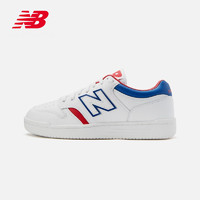 New Balance NB官方中性款BB480系列BB480LAA经典logo休闲板鞋（36、白色/黑色 BB480LAB）