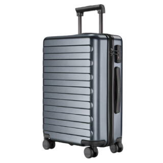 90分 七道杠系列 莱茵河 PC万向轮拉杆箱 钛金灰 20英寸 5112883