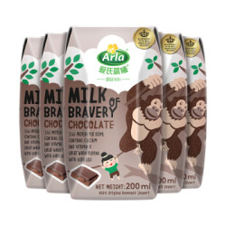 Arla 爱氏晨曦 丹麦原装进口 营养早餐 3.4g蛋白质 巧克力风味儿童牛奶 200ml*20 整箱装 *2件