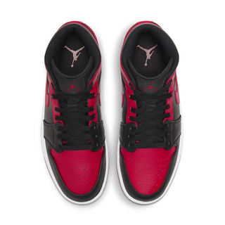 AIR JORDAN 正代系列 Air Jordan 1 Mid 男子篮球鞋 554724-074 红黑 42.5