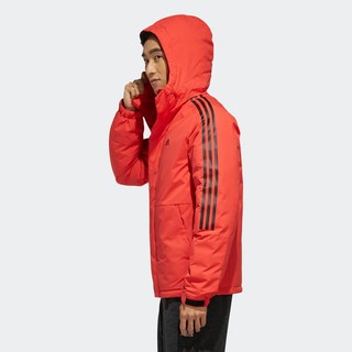 adidas 阿迪达斯 3ST Down JKT 男子户外羽绒衣 EH3996 红黑 M