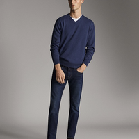 Massimo Dutti  00042142405 石洗刷纹牛仔裤