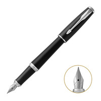 京东PLUS会员：PARKER 派克 都市2015系列 磨砂黑杆白夹墨水笔/钢笔 0.5mm笔尖