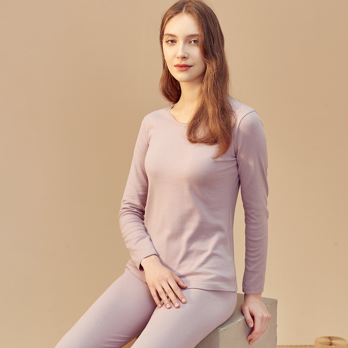 dingguagua am120004 女士纯棉保暖内衣套装