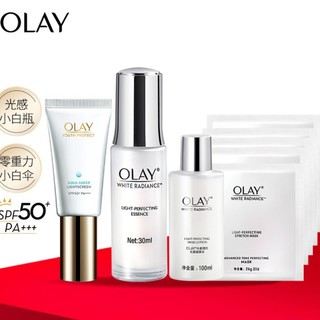 京东PLUS会员、限地区：OLAY 护肤品套装（精华液30ml+零重力小白伞防晒霜30ml+赠爽肤水100ml+面膜5片） *2件