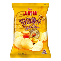 上好佳 田园薯片 蜂蜜黄油味80g 膨化食品零食 *8件