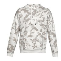 安德玛 UNDER ARMOUR官方UA Rival Camo男子秋冬训练运动抓绒连帽卫衣1358777（S、白色112）
