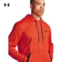 安德玛 UNDER ARMOUR官方UA Armour Twist男训秋冬练运动抓绒连帽上衣1357086（XL、橙色830）