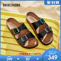 Skechers斯凯奇新款女士可外穿时尚方扣凉拖鞋休闲沙滩鞋163030（36、粉红色/PNK）