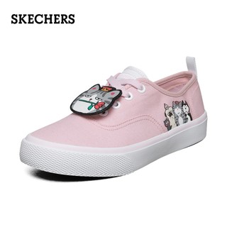 Skechers斯凯奇吾皇万睡联名合作款女士休闲帆布鞋板鞋66666269（37.5、黑色/BLK）