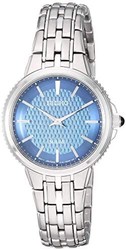 SEIKO 精工 女式太阳能石英不锈钢手表，颜色：银色调（型号：SUP393）