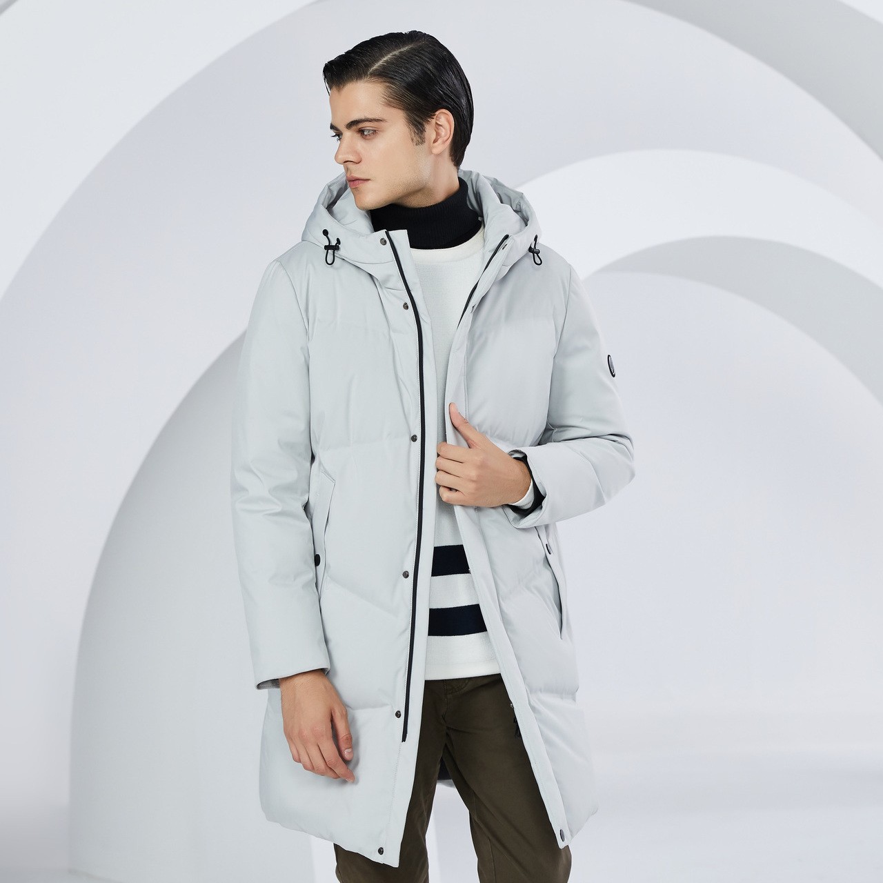 bosideng 波司登 b80141123 男士中长款羽绒服