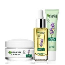 GARNIER 卡尼尔 有机薰衣草套装（眼霜15ml+面部精油30ml+保湿面霜50ml）*2