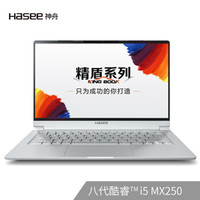 Hasee 神舟 精盾 U45S1 14英寸笔记本电脑 （i5-8265U、16GB、512GB、MX250、72%NTSC）