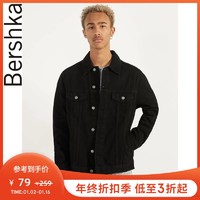 Bershka男士 2020新款黑色潮流休闲牛仔衣夹克短外套 01273503800
