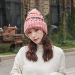 针织帽子_帛侣 加绒保暖拼色针织毛线帽多少钱-什么值得买