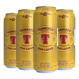 替牌（Tennent）啤酒听装500ml*4听 组合装  精酿啤酒 英国进口 *6件