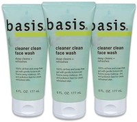 Basis Cleaner Clean Face Wash 6 Fluid Ounce (Pack of 3)