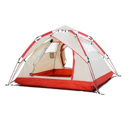 全自动户外帐篷野餐垫吊床套装 侧边开窗三用防雨家庭露营帐篷