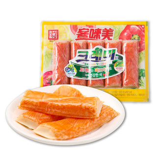 韩国蟹棒 客唻美进口蟹味棒即食模拟蟹肉棒低脂蟹柳网红零食90g*3