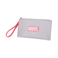 名创优品（MINISO）Marvel漫威 零钱包 迷你拉链钱袋休闲手包 漫威字母手拿包,灰色 *7件
