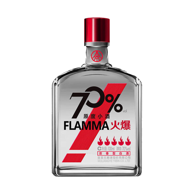 WULIANGYE 五粮液火爆原度小酒70%vol 浓香型白酒100ml 单瓶装【报价