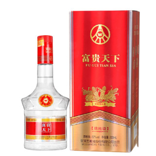 WULIANGYE 五粮液 富贵天下 绵纯级 52%vol 浓香型白酒 500ml*6瓶 整箱装