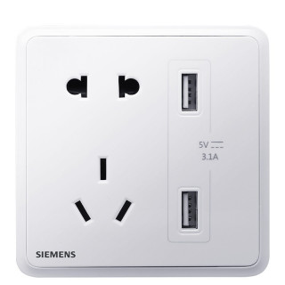 SIEMENS 西门子 灵蕴晨曦白系列 插座