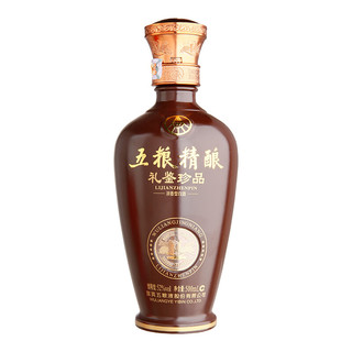 WULIANGYE 五粮液 股份 五粮精酿 礼鉴珍品 浓香型白酒 52度 500ml*6瓶 整箱装