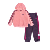 adidas 阿迪达斯 儿童摇粒绒运动套装 GE0012 粉色 80码