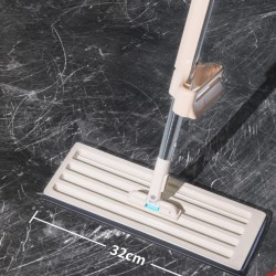 太太宝 家用干湿两用免手洗拖把 含2个拖布 32cm