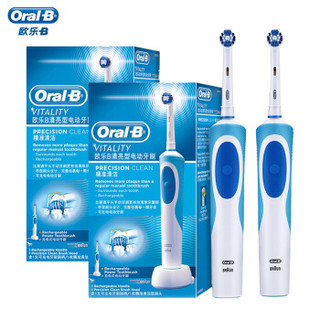 博朗 欧乐B（Oralb）D12013 清亮型电动牙刷两支装 *2件