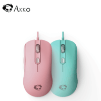 官方旗舰店AKKO AG325粉色女生有线电竞游戏鼠标吃鸡宏 lol/cf 台式电脑笔记本专用 男女生 USB