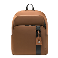 Samsonite 新秀丽 HAZEL系列男士皮革拉链双肩电脑包TM0*23002 黄棕色 14英寸