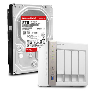 Western Digital 西部数据 NAS存储解决方案 机械硬盘 8TB + 威联通 TS 428 NAS网络存储