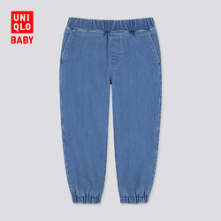 限尺码：UNIQLO 优衣库 婴儿/幼儿弹力牛仔保暖裤