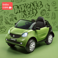 babycare儿童电动车smart四轮越野汽车小孩玩具可坐人带遥控童车 温特绿