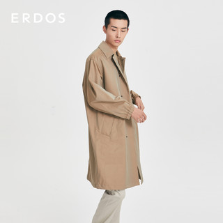 ERDOS 21早春新品两用领型宽松版中长款男风衣外套