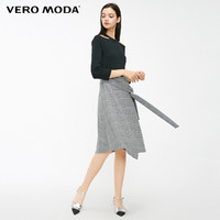 聚划算百亿补贴：Vero Moda 319146526 露肩袖收腰格纹连衣裙