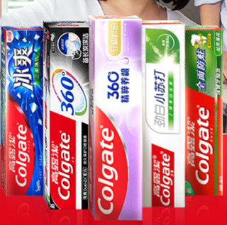 Colgate 高露洁 牙膏家庭套装5支共460g+漱口水5条